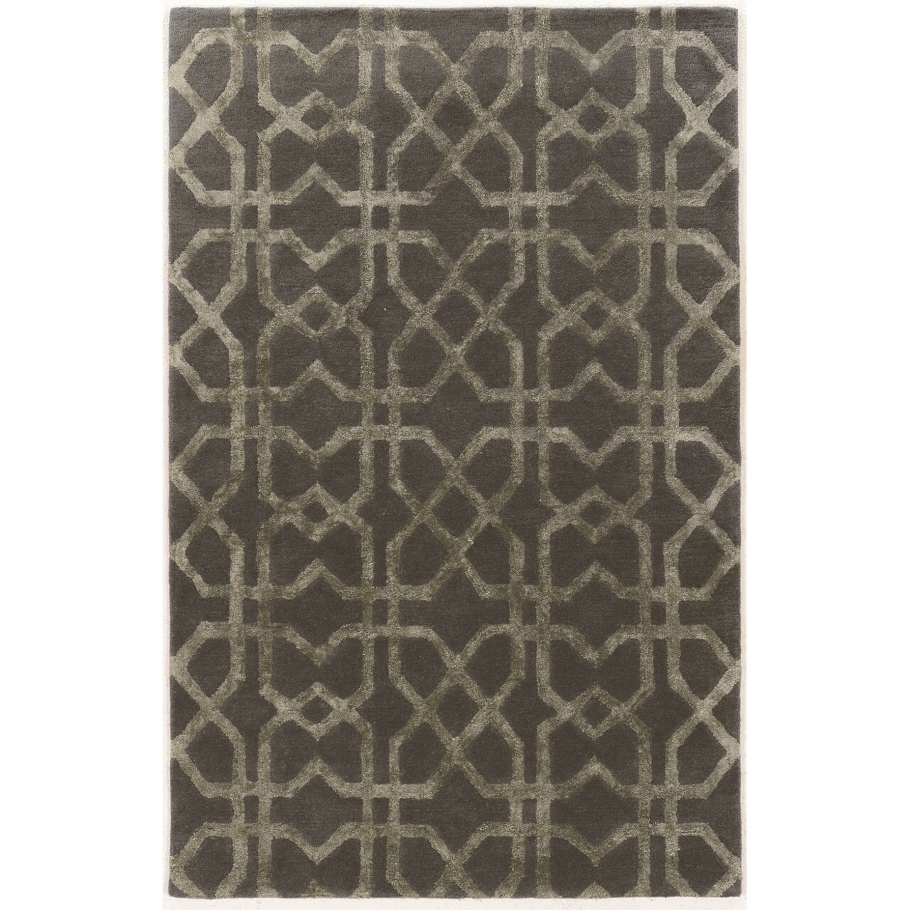 Aspire Wool Xs Slate Area Rug 2X3 Handtufted 100% Wool Transitional Design